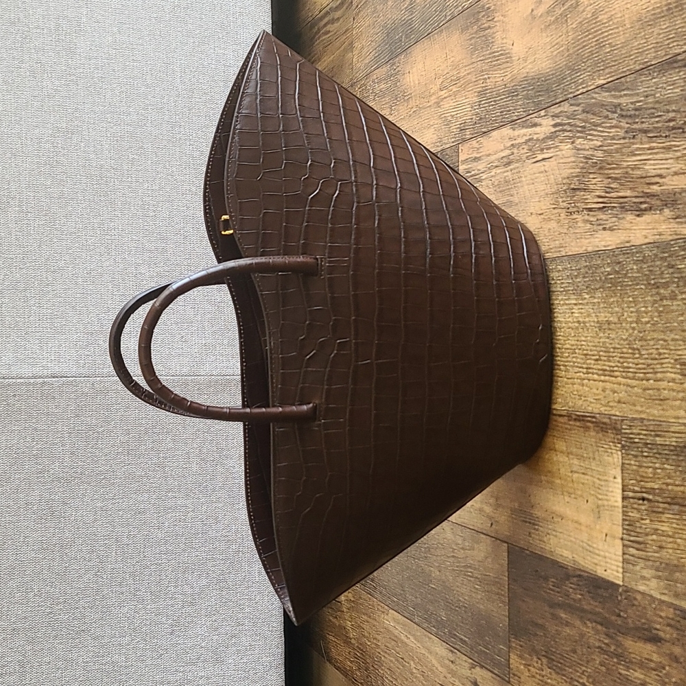 Little Liffner Tulip Croc Embossed Leather Tote - Picture 6 of 12